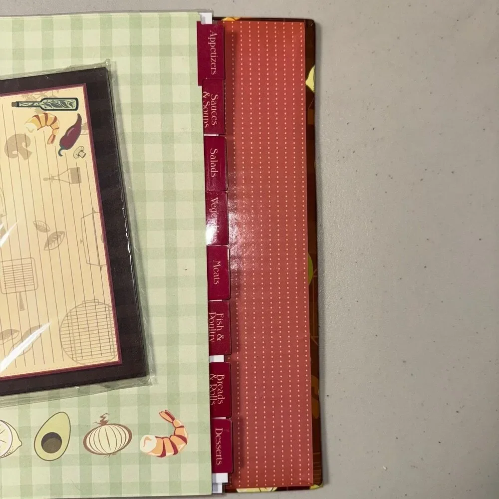 Recipe Binder Kit Family Cooking Card Organization Tabbed Dividers Kitchen Gift